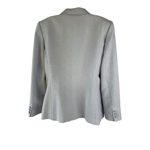 Liz Claiborne Suit 16 Jacket Skirt 2 pc Set Blue Tint Jacquard NEW READ - Picture 5 of 12